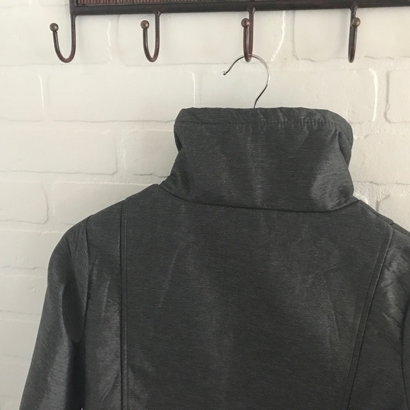 Bench Women’s track Shell Jacket Dark gray pink fleece lining Activewear S - Picture 8 of 9